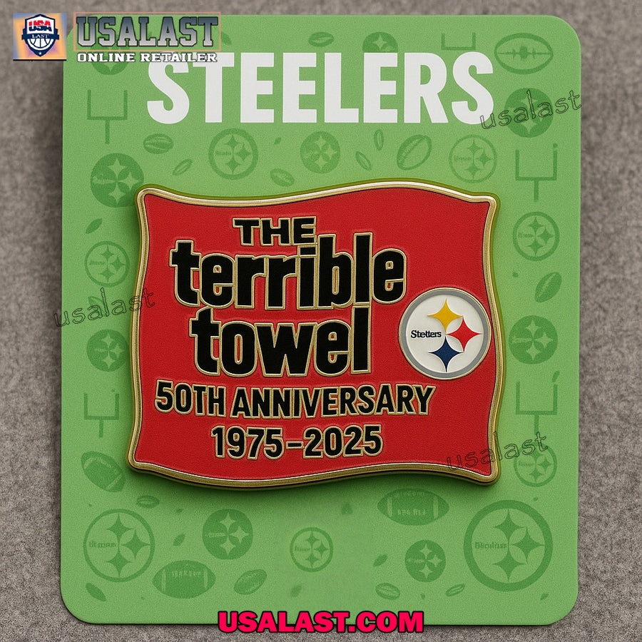 Terrible Towel 50th Anniversary Custom 3D Car Badge Sticker