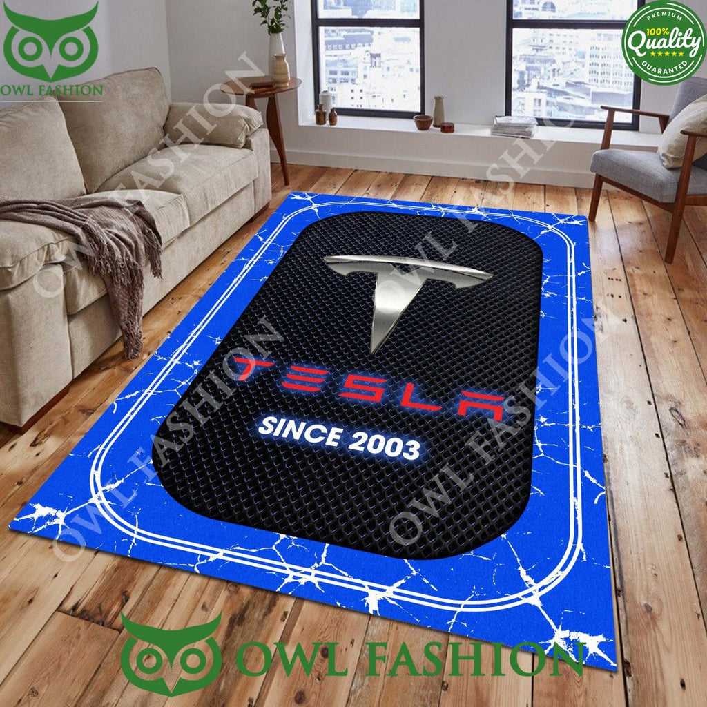 Tesla 2003 Luxury Car Lightning Rug carpet for living room