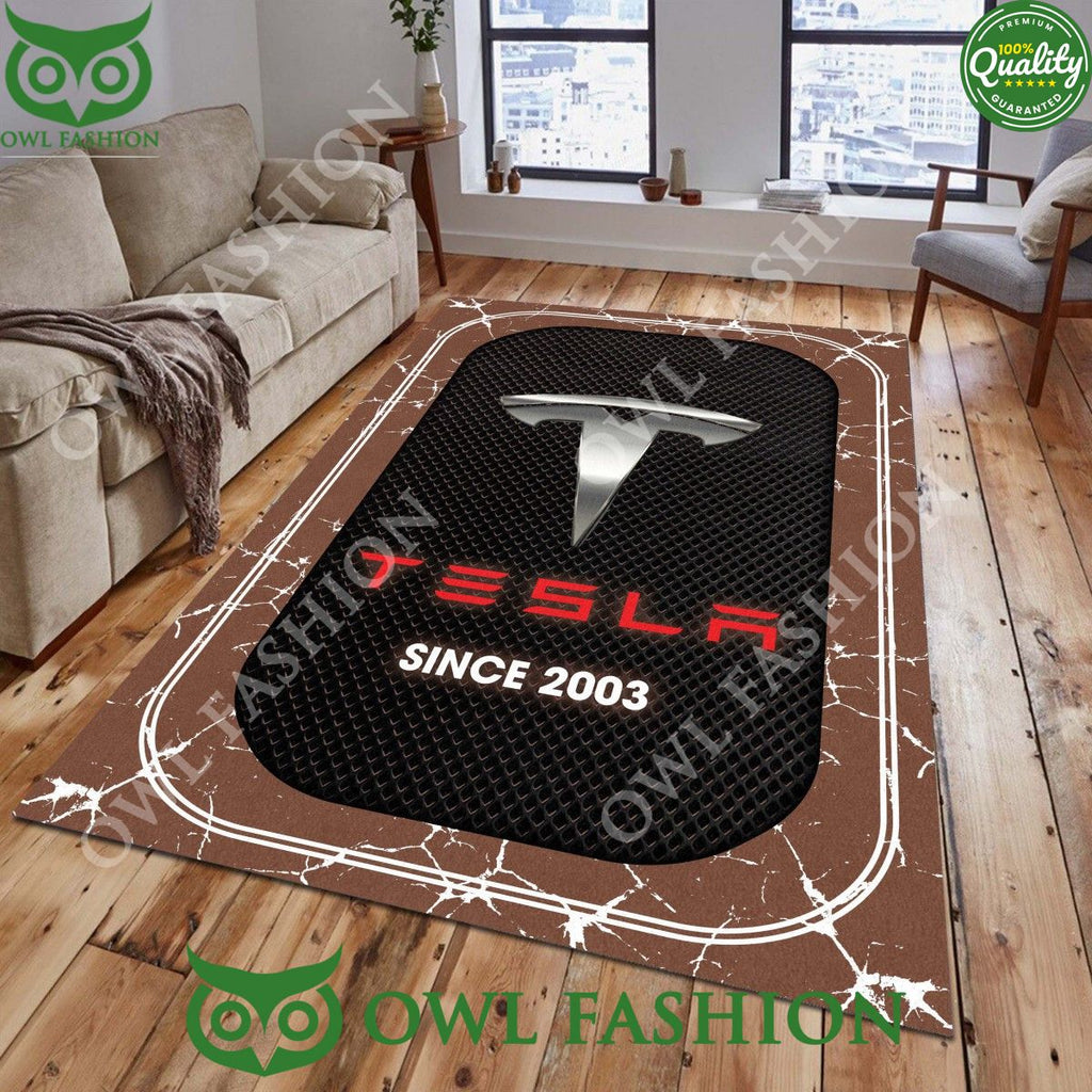 Tesla 2003 Luxury Car Lightning Rug carpet for living room