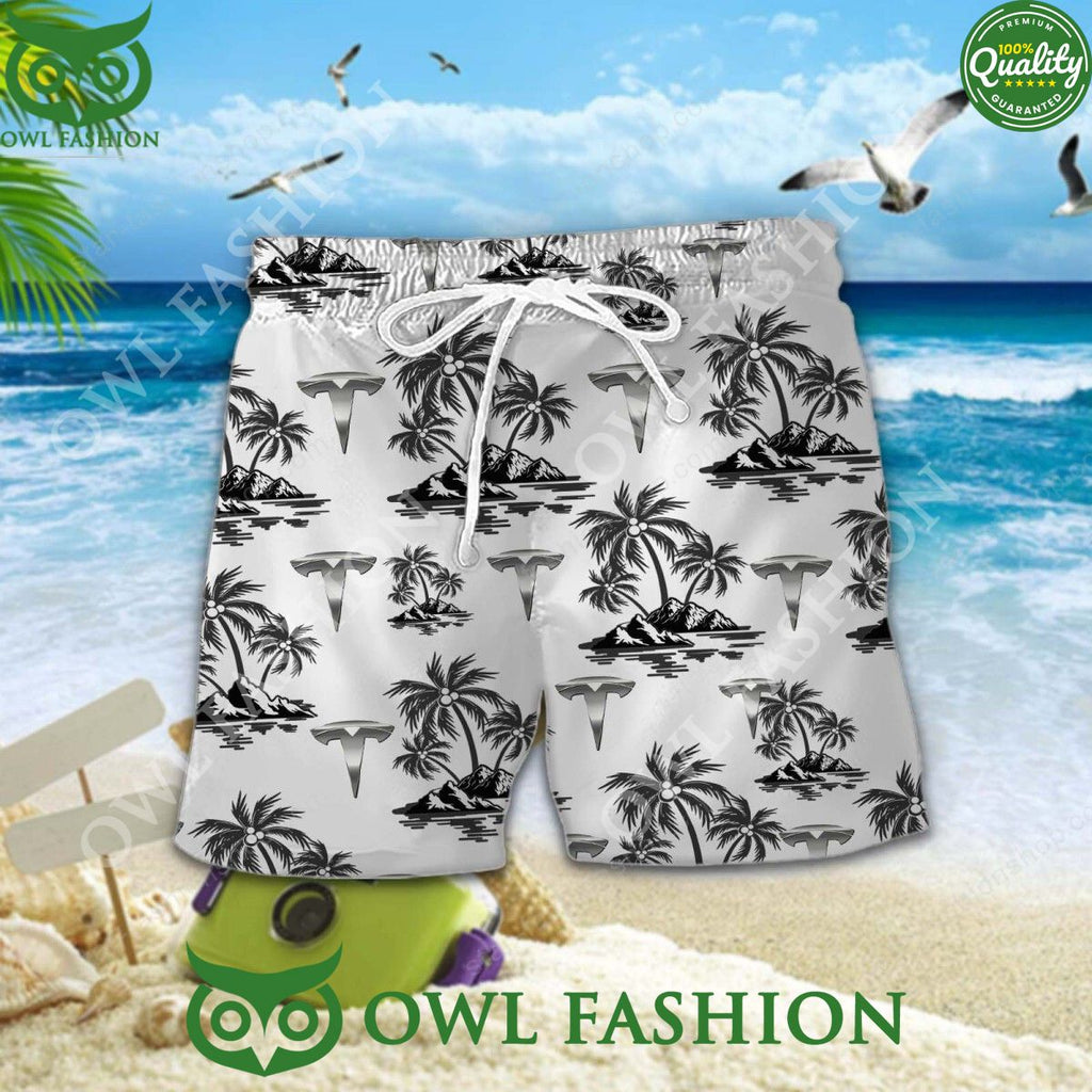 Tesla Electric Automobile Manufacturer Hawaiian Shirt Shorts