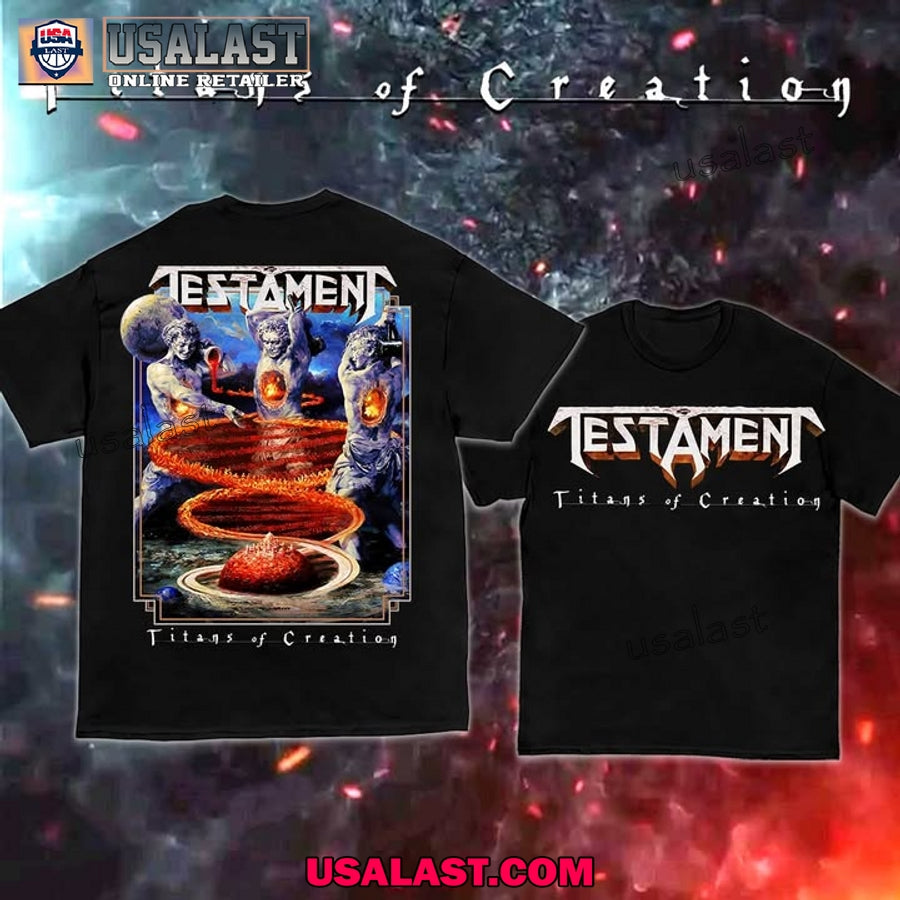 Testament Band Titans Of Creation Tour 2025 Tee Shirt