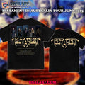 Testament Rock Band Australian Tour June 2025 Tee Shirt