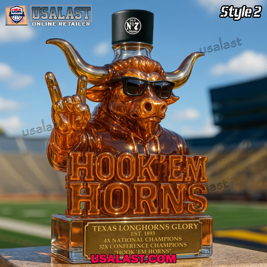 Texas Longhorns Glory Whiskey Bottle