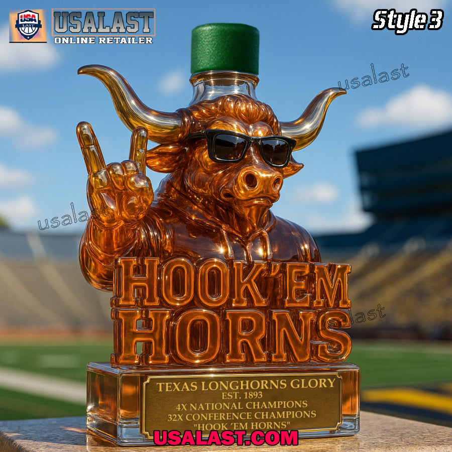 Texas Longhorns Glory Whiskey Bottle