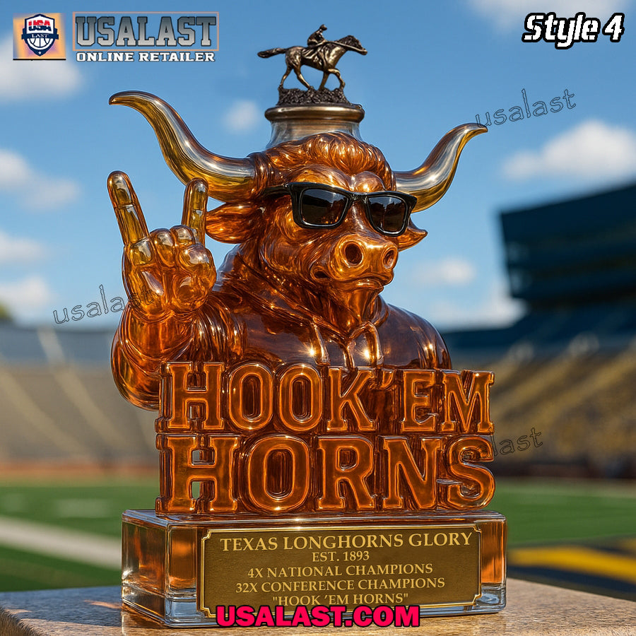 Texas Longhorns Glory Whiskey Bottle