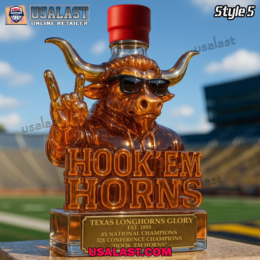 Texas Longhorns Glory Whiskey Bottle