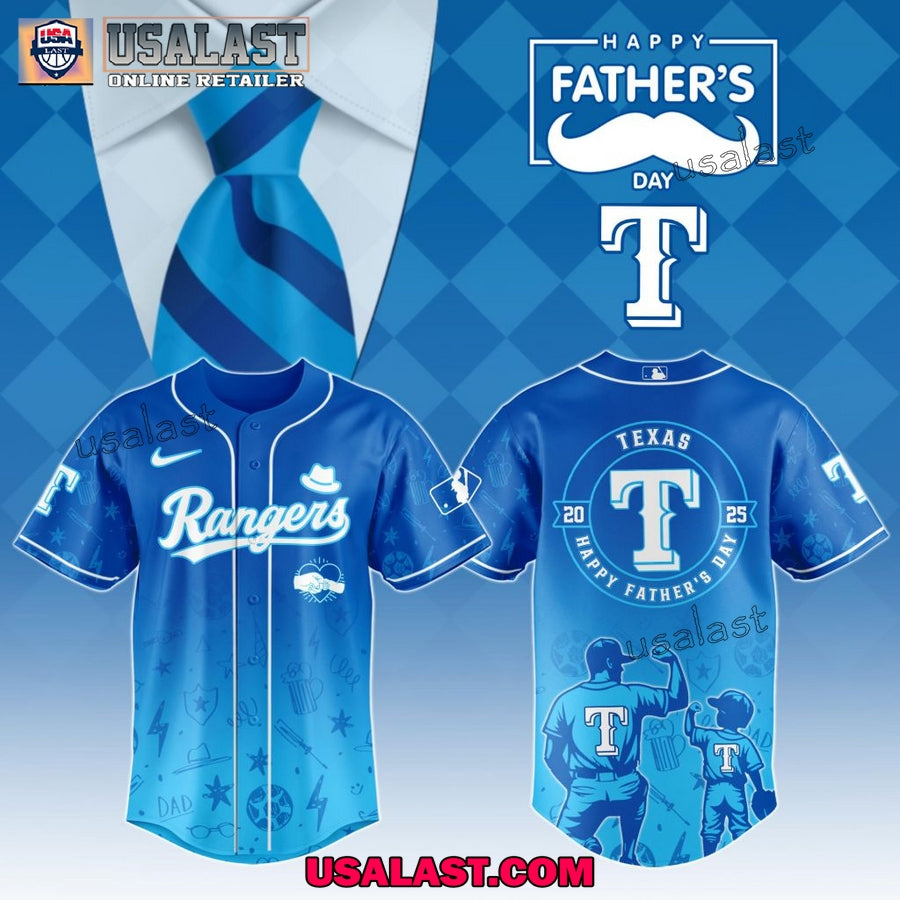 Texas Rangers Happy Father’s Day 2025 Baseball Jersey