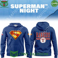 Texas Rangers Superman Night 2025 hoodie like a hero