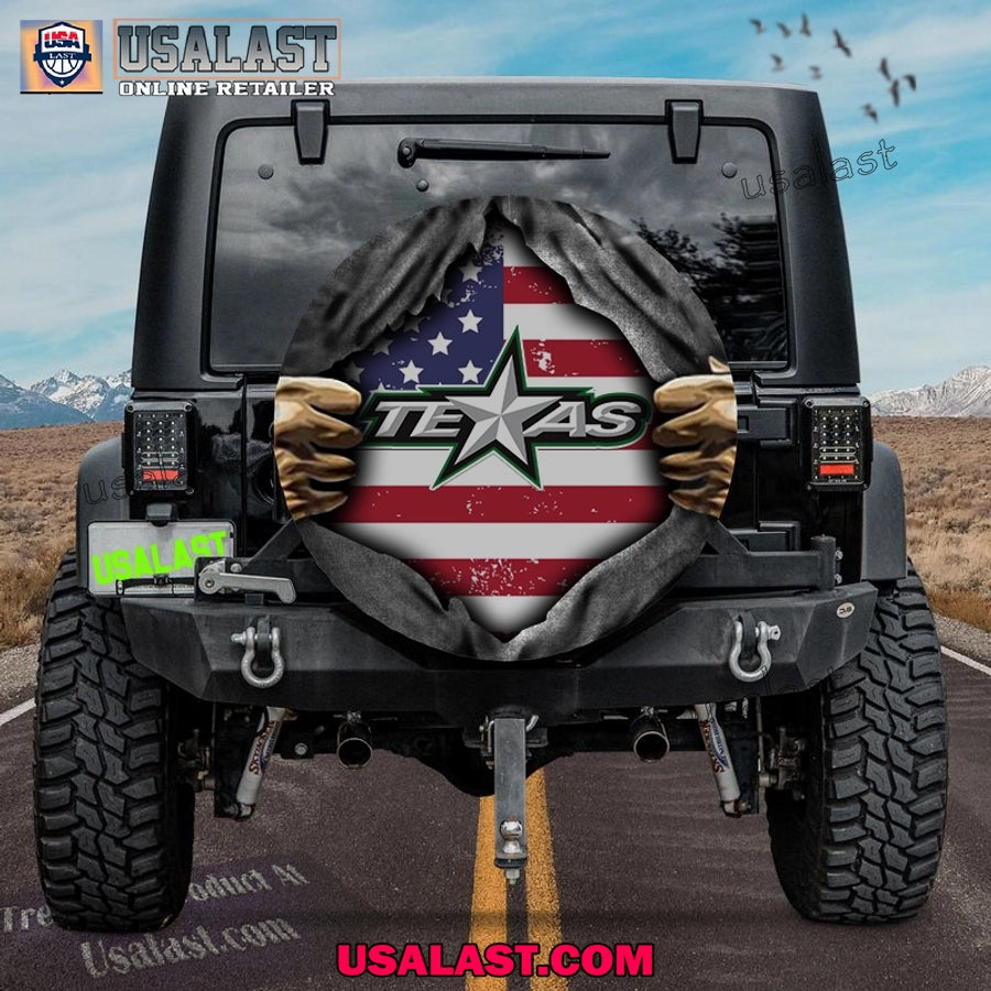 Texas Stars AHL American Flag Spare Tire Cover