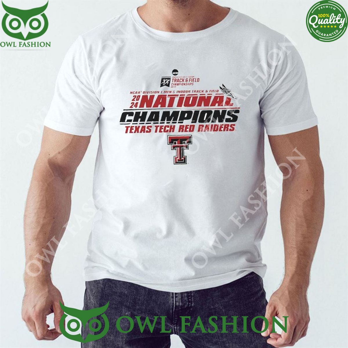 Texas Tech Red Raiders 2024 Ncaa Division I Men’s Indoor Track And Field National Champion 2D T-shirt