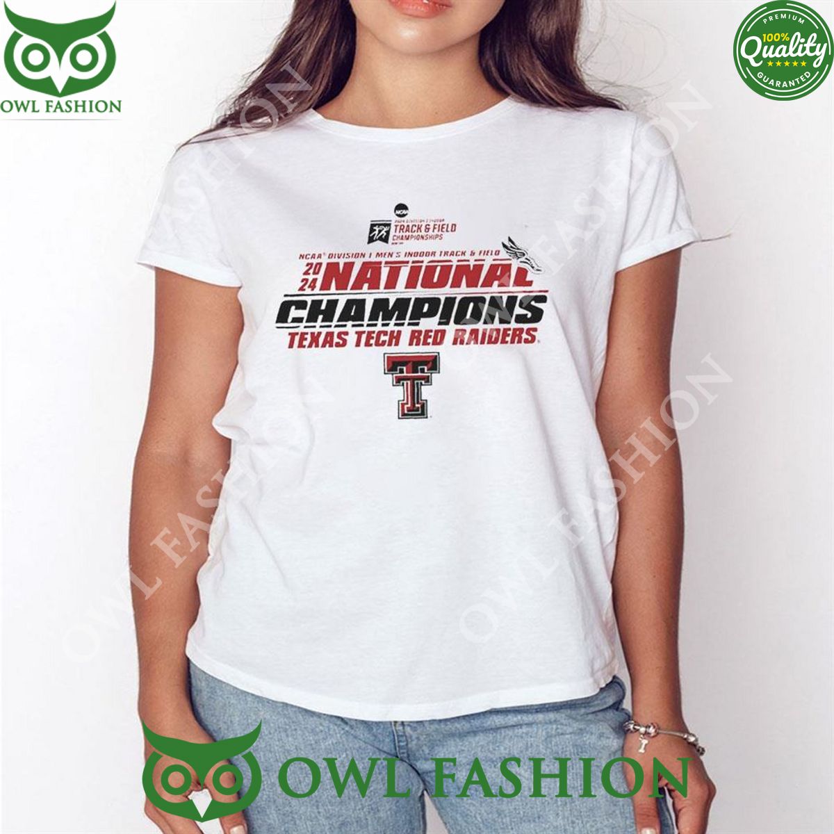 Texas Tech Red Raiders 2024 Ncaa Division I Men’s Indoor Track And Field National Champion 2D T-shirt