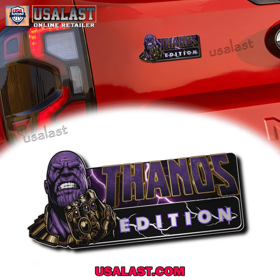 Thanos Avengers Edition Laser Engraved Car Name Badge