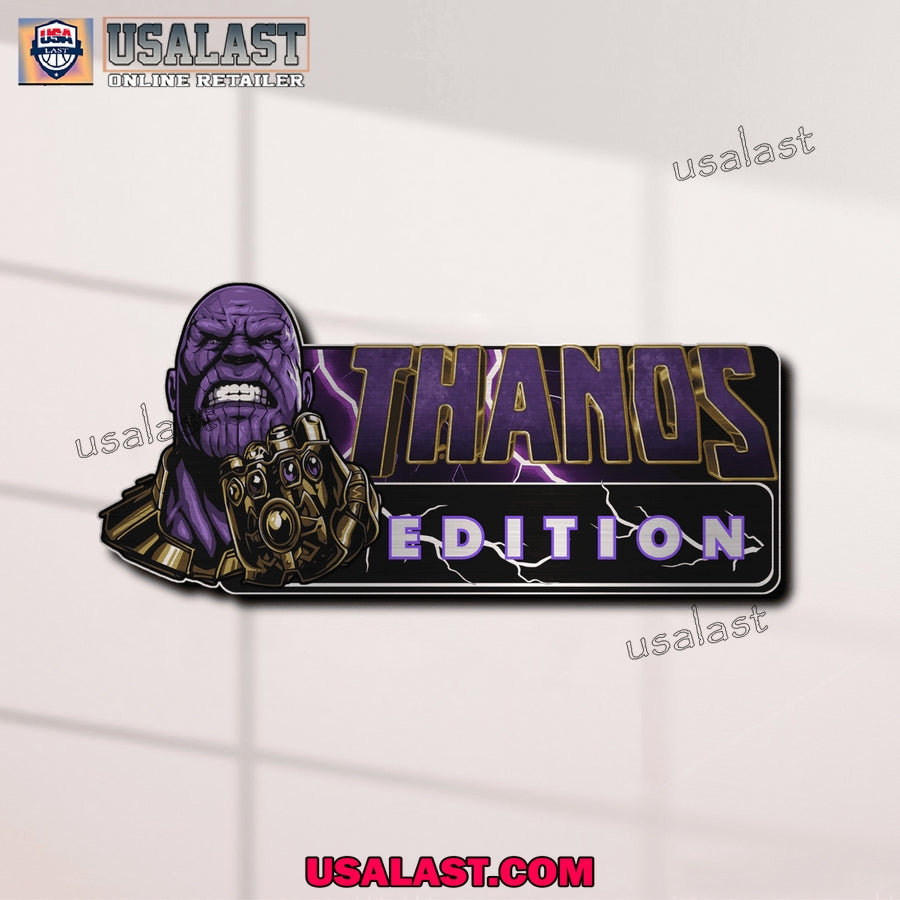 Thanos Avengers Edition Laser Engraved Car Name Badge