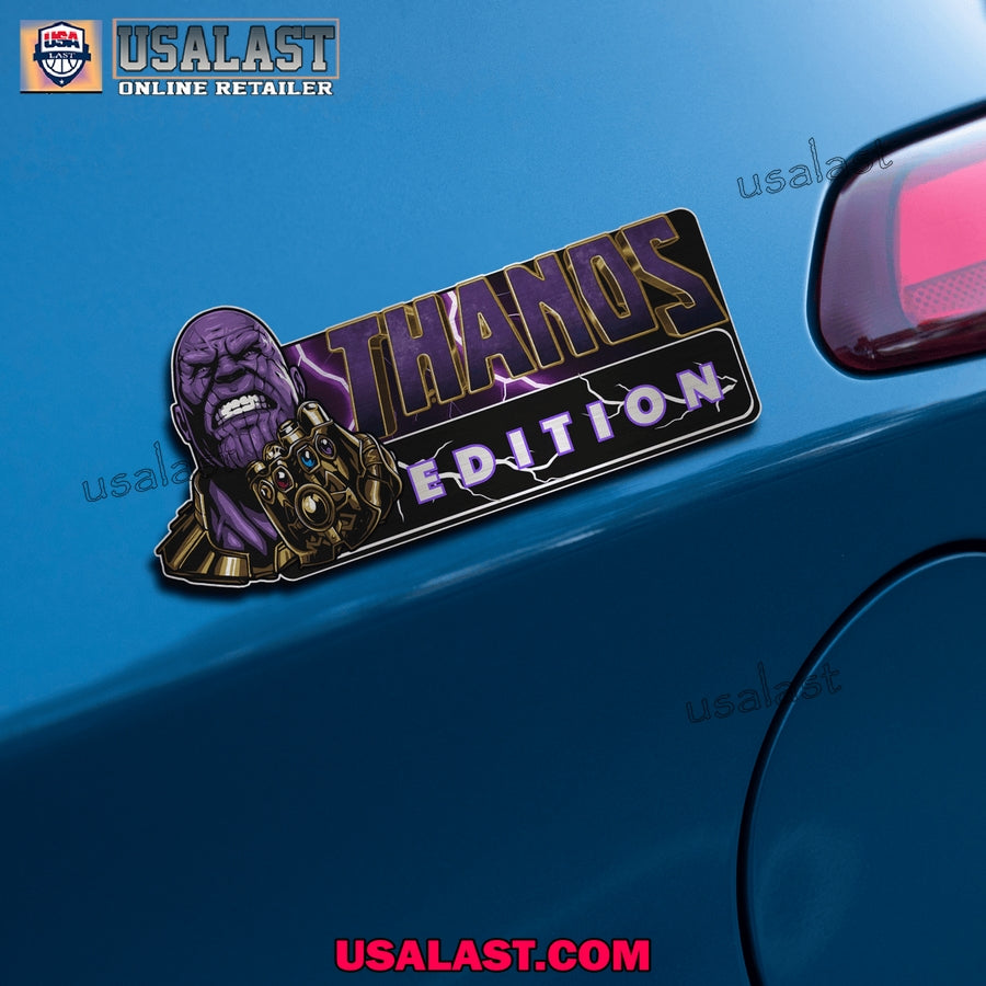 Thanos Avengers Edition Laser Engraved Car Name Badge