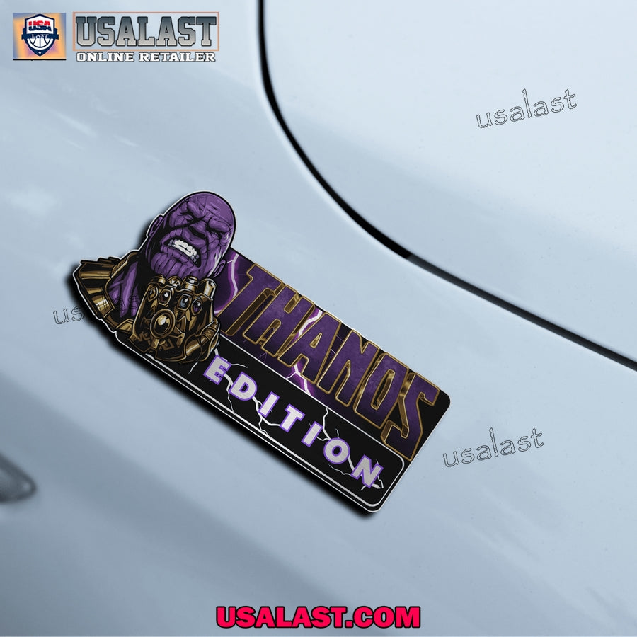 Thanos Avengers Edition Laser Engraved Car Name Badge