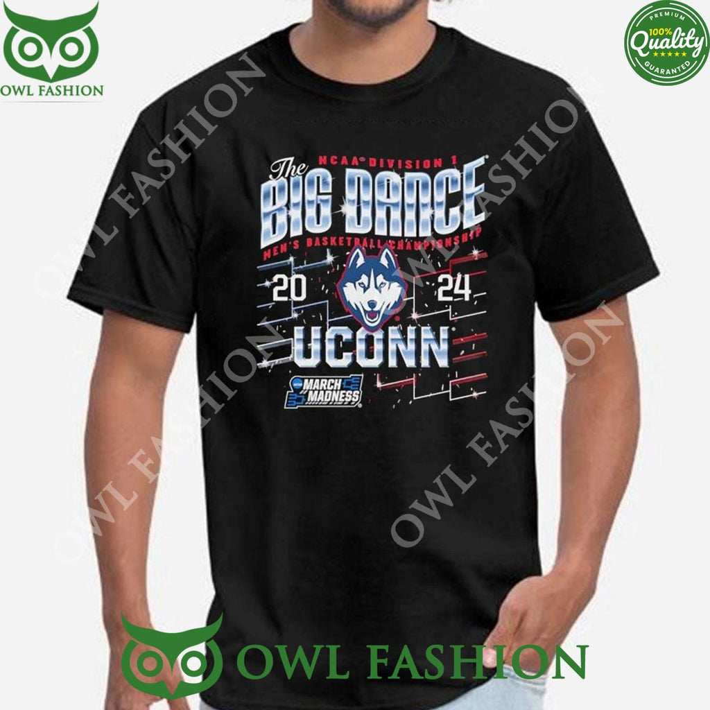 The Big Dance Men’s Basketball Championship 2024 Uconn Huskies Shirt Ladies Tee Hoodie