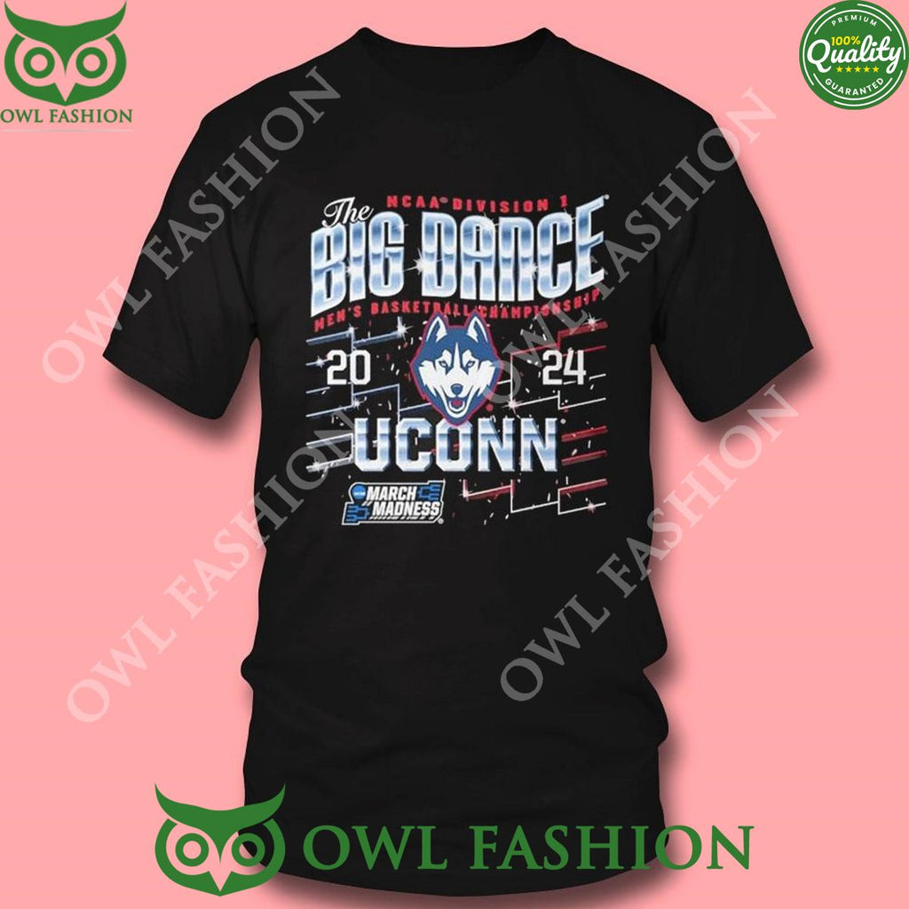 The Big Dance Men’s Basketball Championship 2024 Uconn Huskies Shirt Ladies Tee Hoodie
