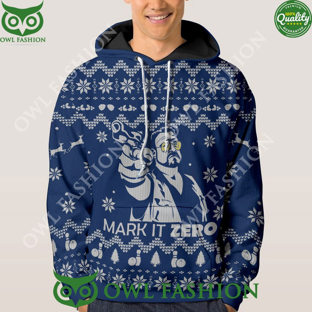 The Big Lebowski Make It Zero Blue Premium Ugly Sweater