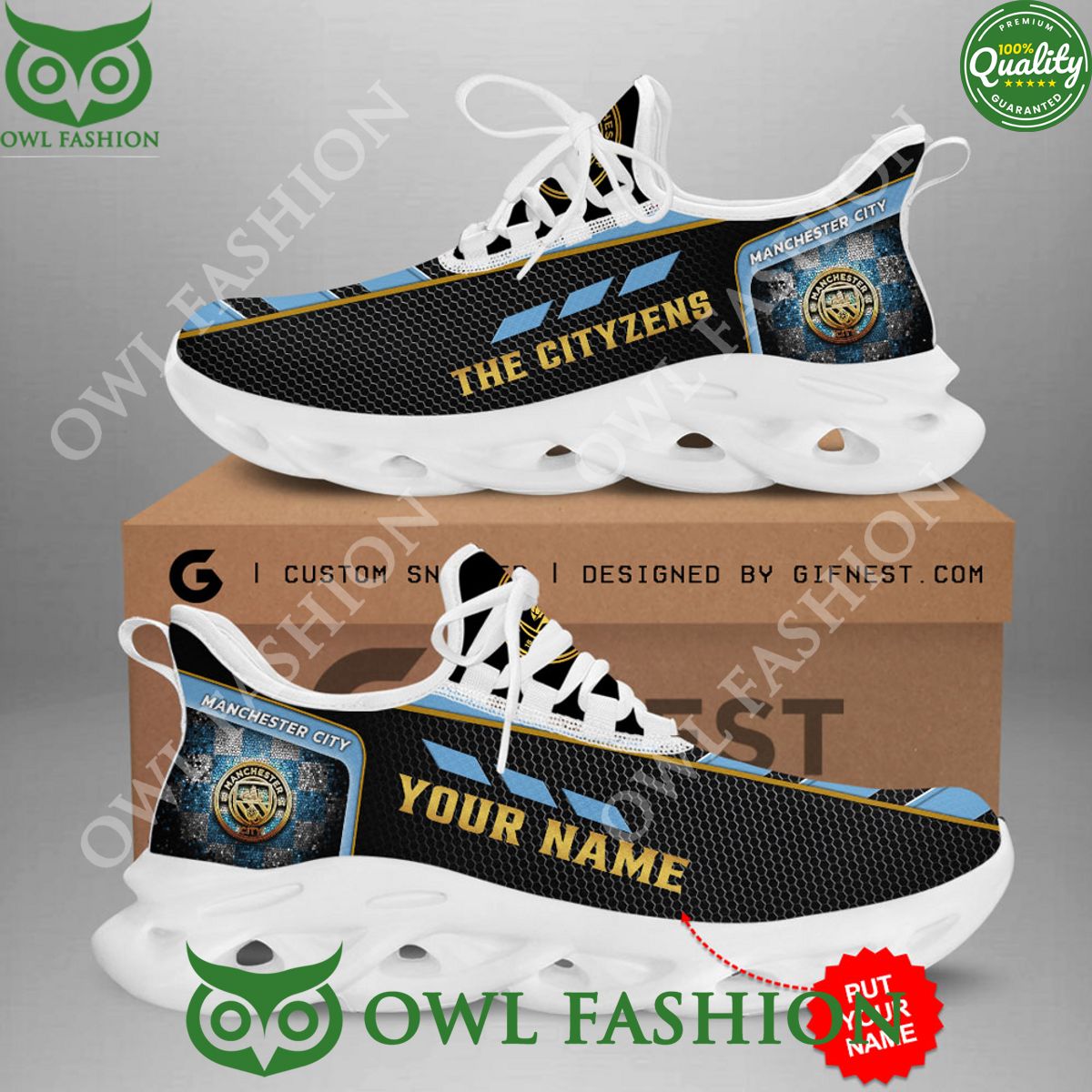 The Citizens Manchester City Customized Black Max Soul Sneaker