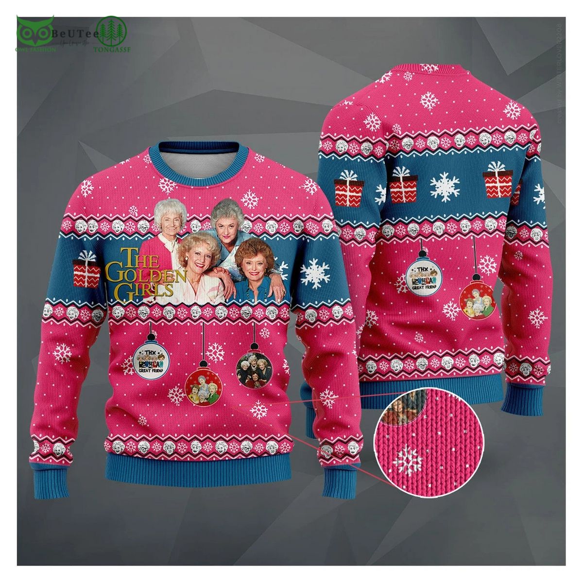 The Golden Girls American Sitcom Ugly Christmas Sweater