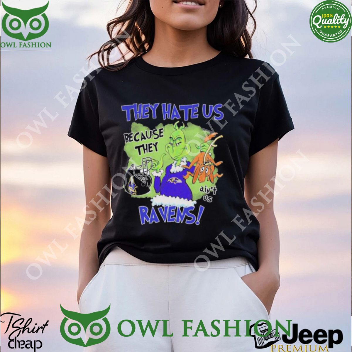 The Grinch They Hate Us because they ain’t us Baltimore Ravens 2023 Shirt