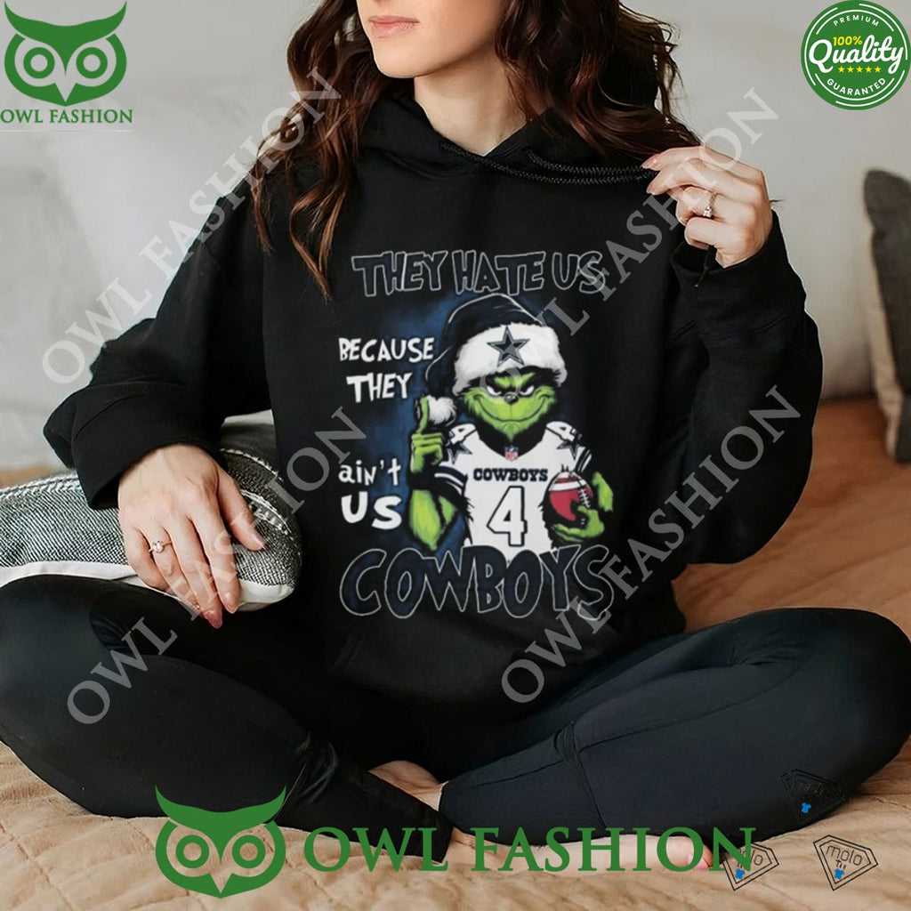 The Grinch They Hate Us They Ain’t Us Dallas Cowboys Christmas Tshirt