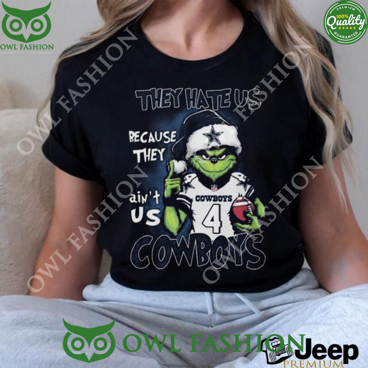 The Grinch They Hate Us They Ain’t Us Dallas Cowboys Christmas Tshirt