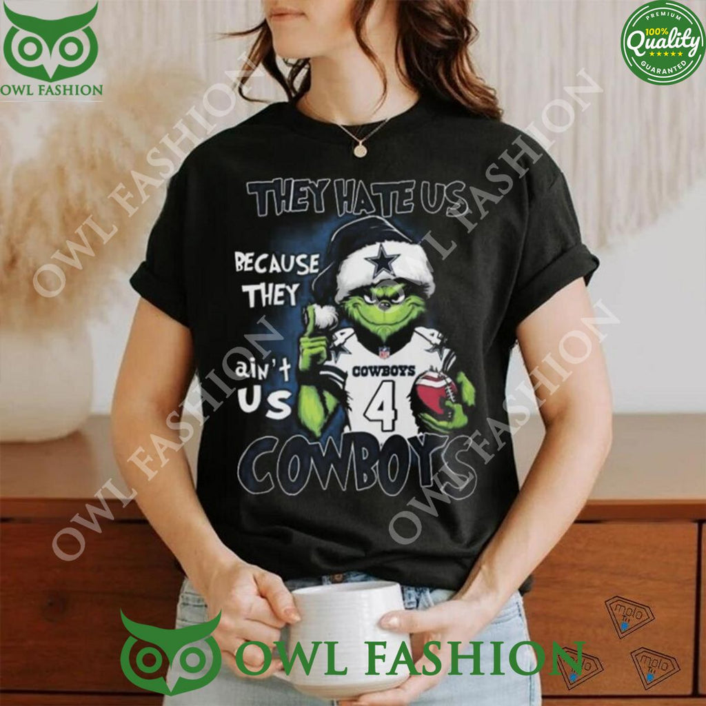 The Grinch They Hate Us They Ain’t Us Dallas Cowboys Christmas Tshirt