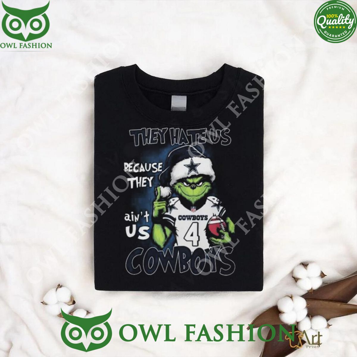 The Grinch They Hate Us They Ain’t Us Dallas Cowboys Christmas Tshirt