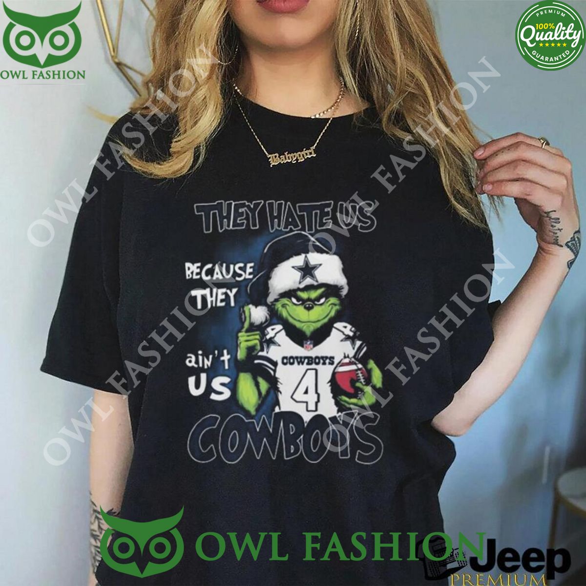 The Grinch They Hate Us They Ain’t Us Dallas Cowboys Christmas Tshirt
