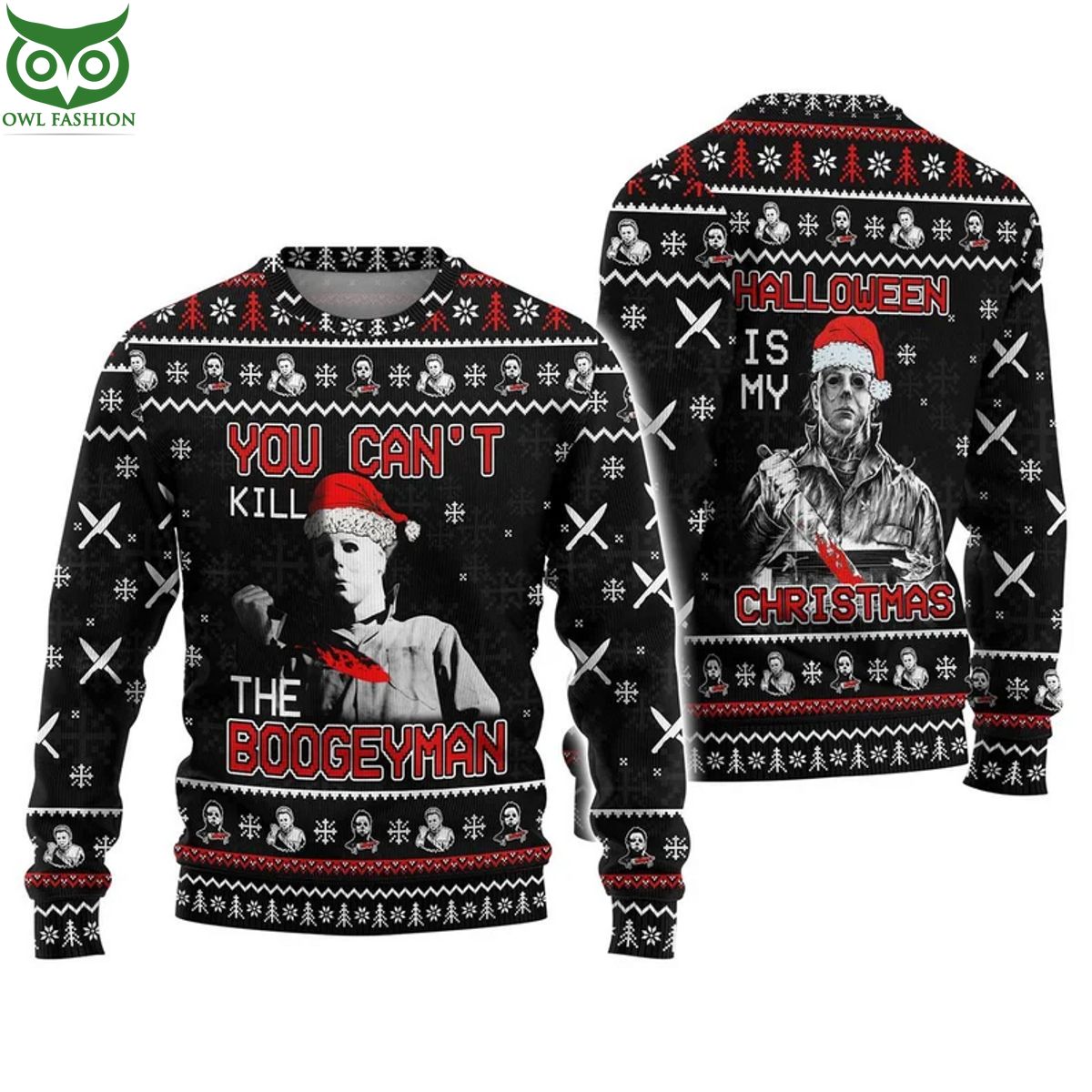 Michael Myers Christmas 3D Ugly Sweater