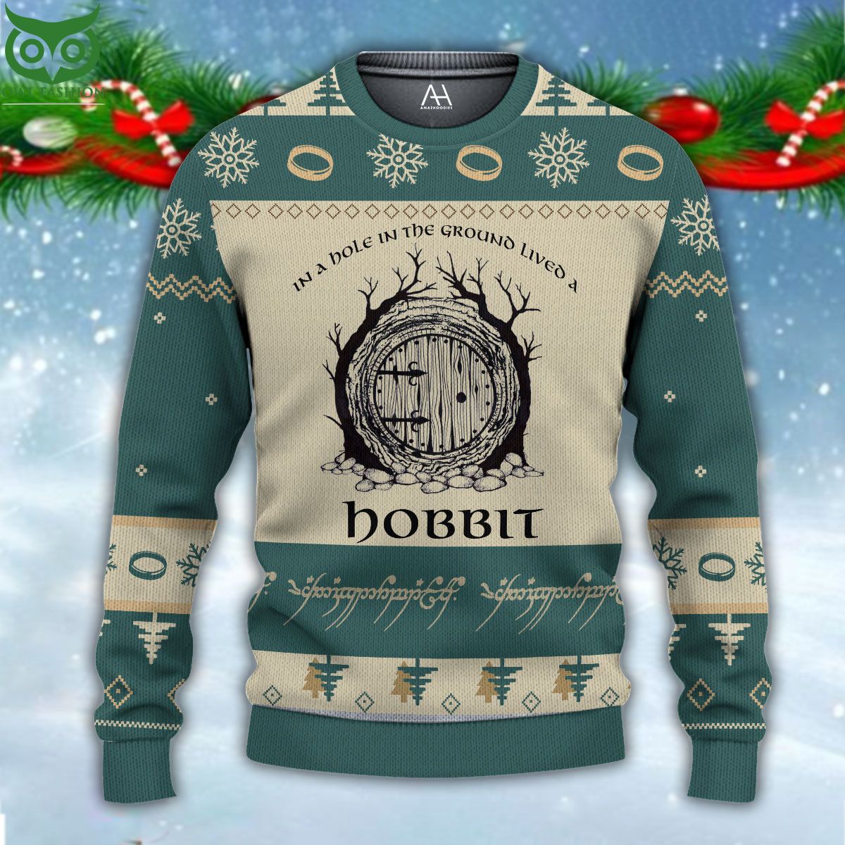The Hobbit Ugly Sweater Merry Christmas