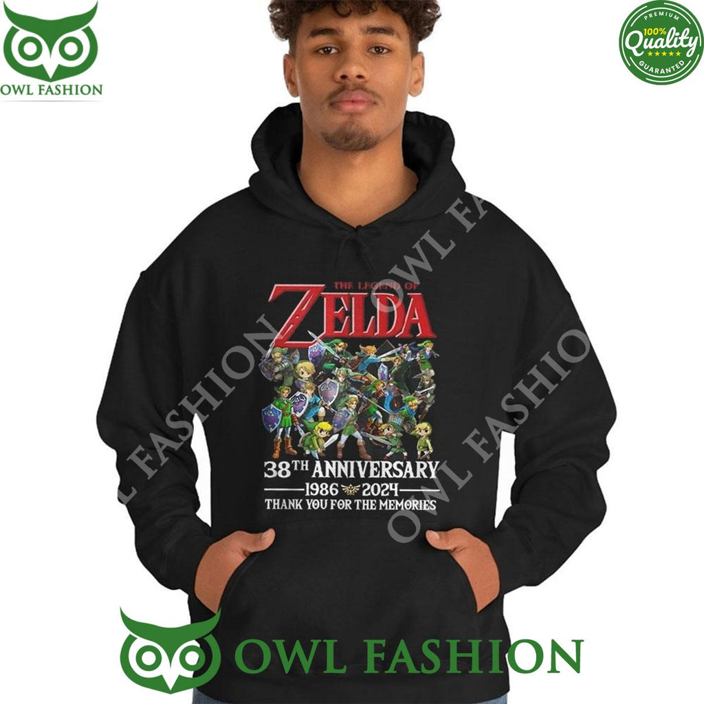 The Legends Of Zelda 38th Anniversary 1986-2024 Memories Hoodie Shirt