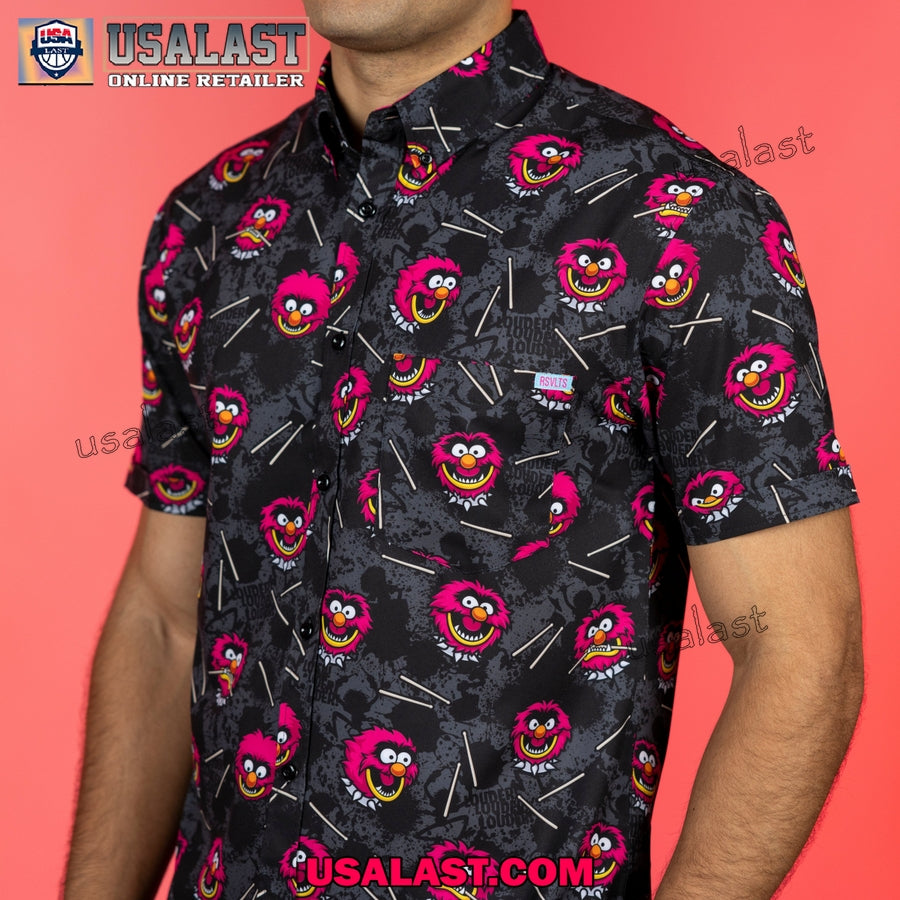 The Muppets Drummer Black Hawaiian Shirt Beach Short