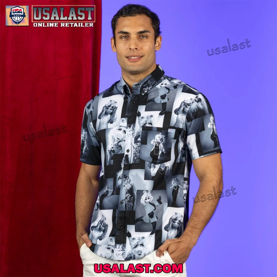 The Muppets Posh Piggy Short Sleeve Hawaiian Shirt