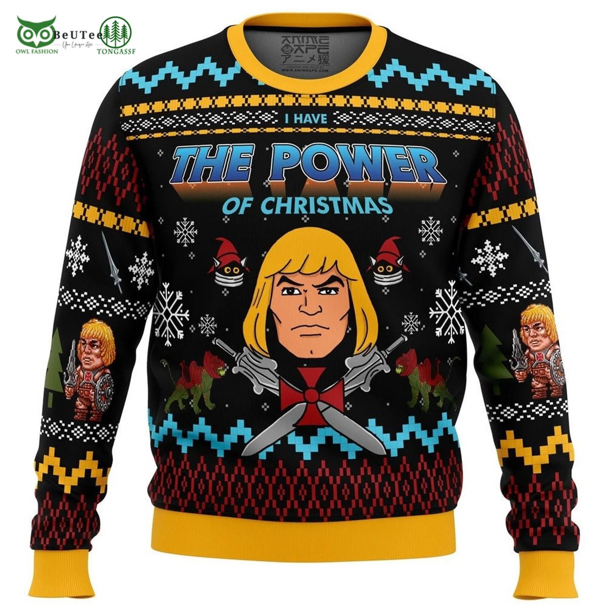 The Power Of Christmas He Man Ugly Sweater