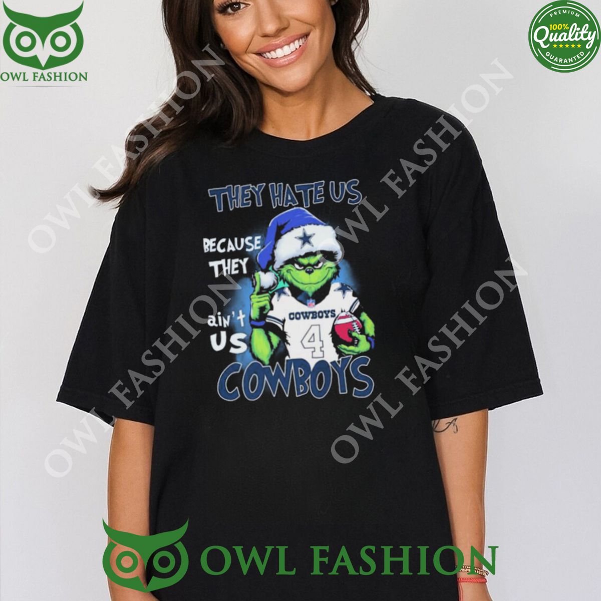 They Hate Us Because Ain’t Us Cowboys Santa Grinch Christmas t Shirt