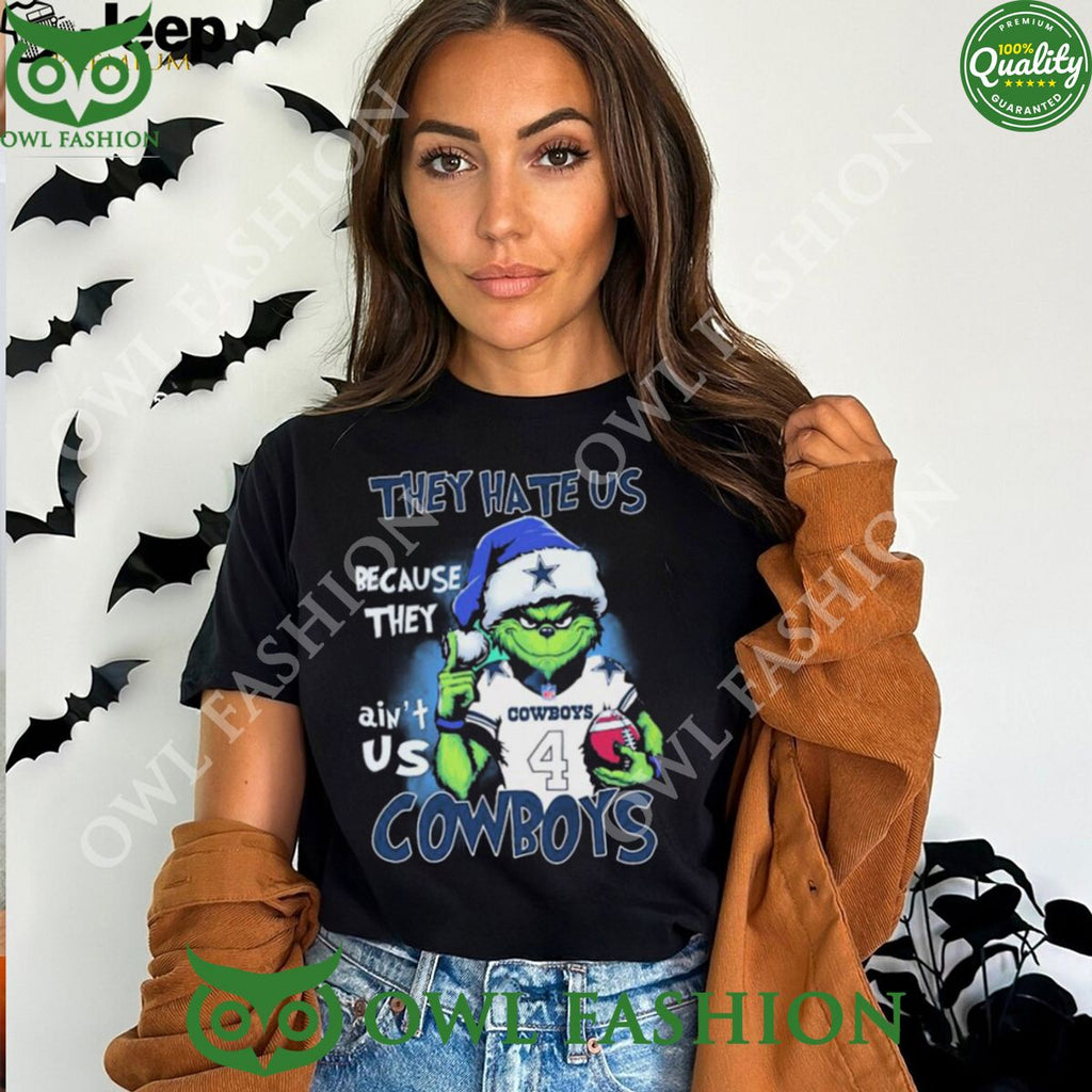 They Hate Us Because Ain’t Us Cowboys Santa Grinch Christmas t Shirt