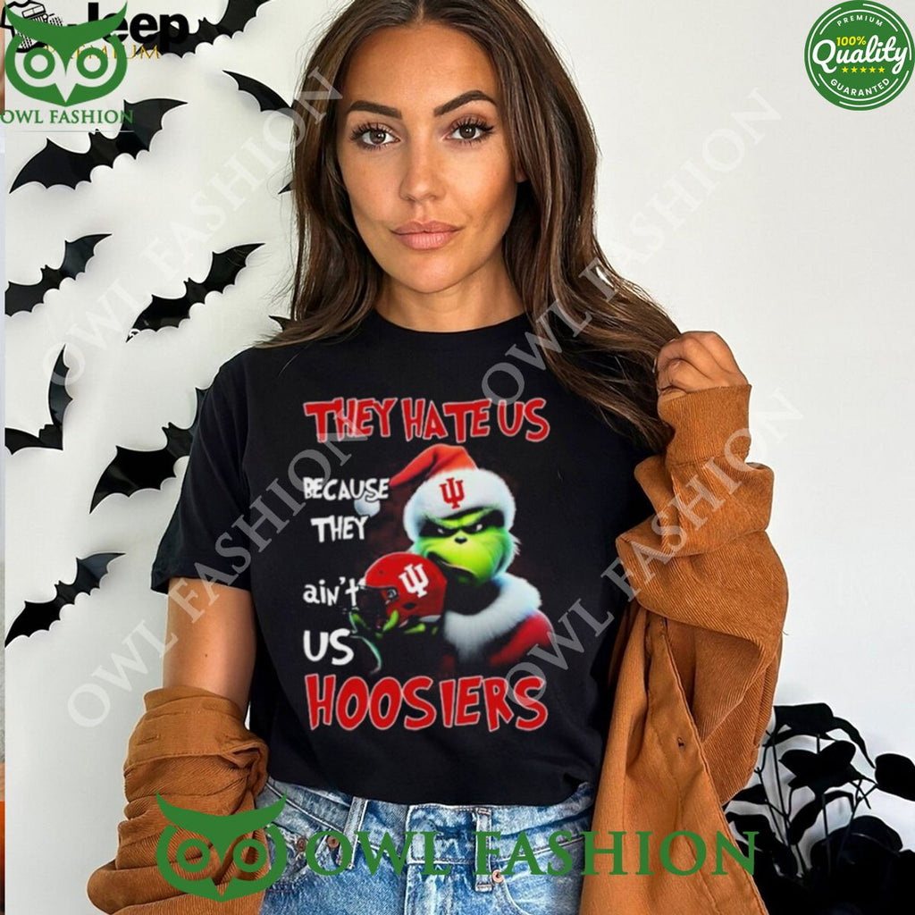 They Hate Us Because Ain’t Us Hoosiers Santa Grinch Christmas t Shirt