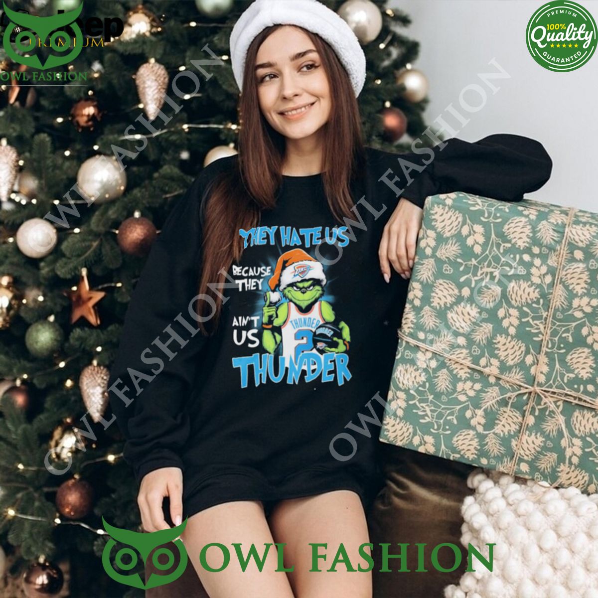 They Hate Us Because Ain’t Us Oklahoma City Thunder The Grinch Christmas T-Shirt