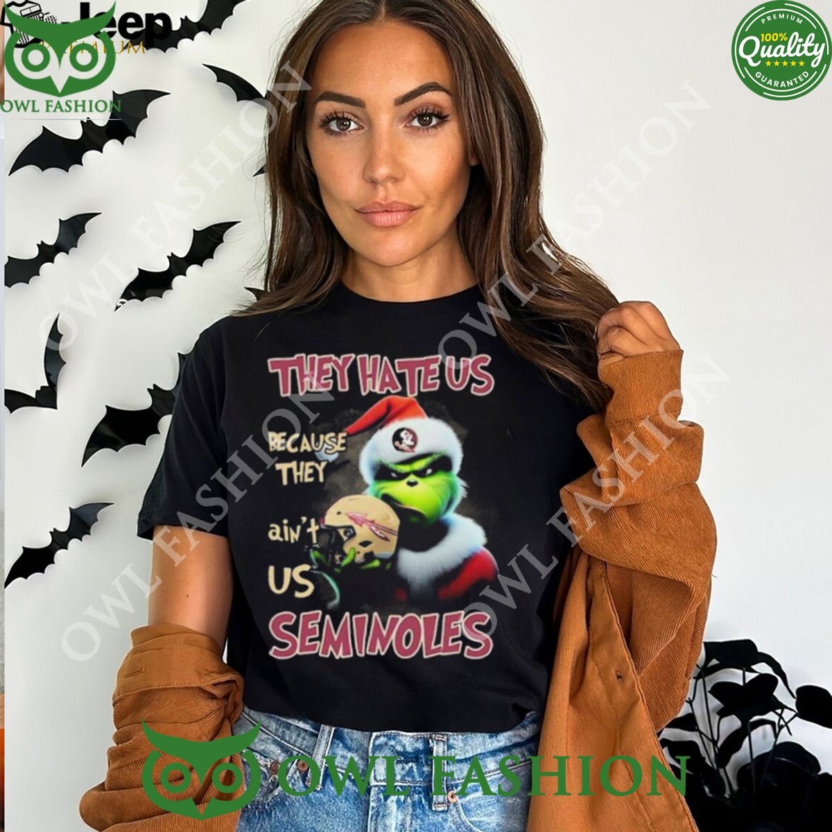 They Hate Us Because Ain’t Us Seminoles Santa Grinch Christmas t Shirt