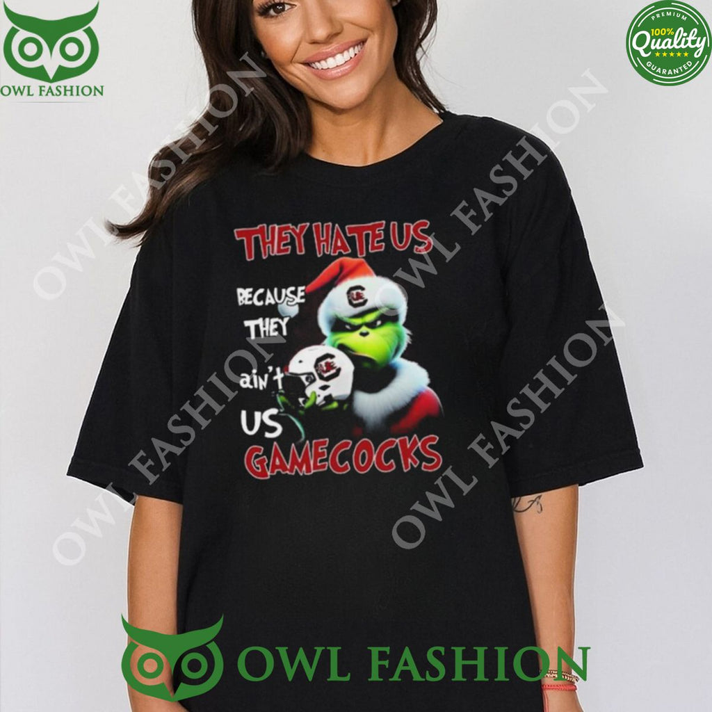 They Hate Us Because Ain’t Us South Carolina Gamecocks Santa Grinch Christmas T-Shirt