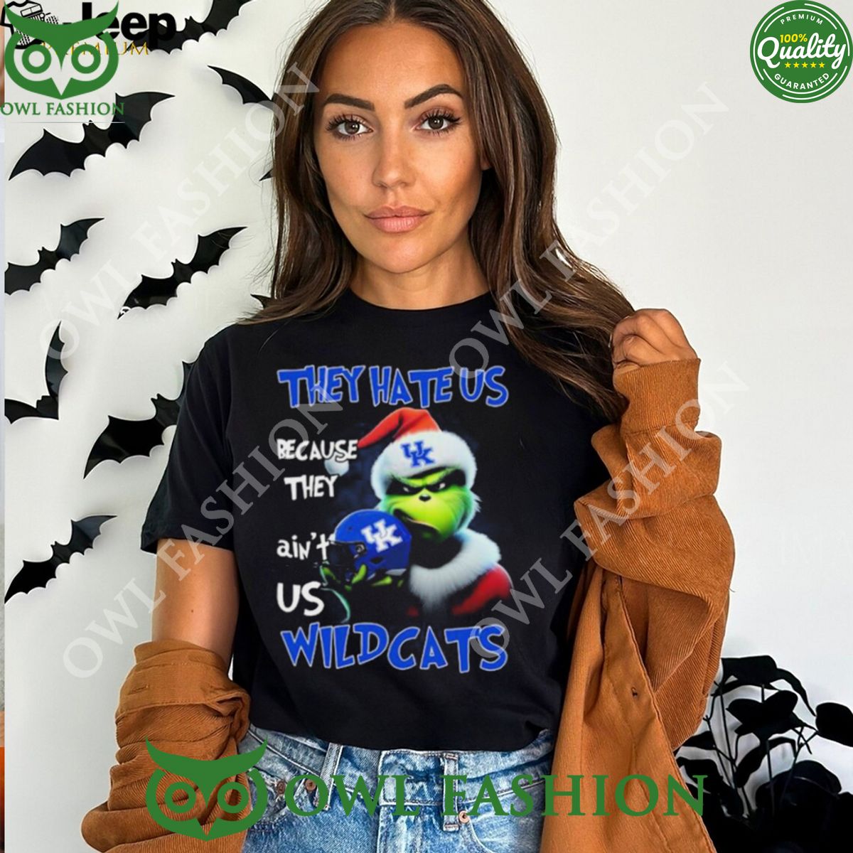 They Hate Us Because Ain’t Us Wildcats Santa Grinch Christmas t Shirt