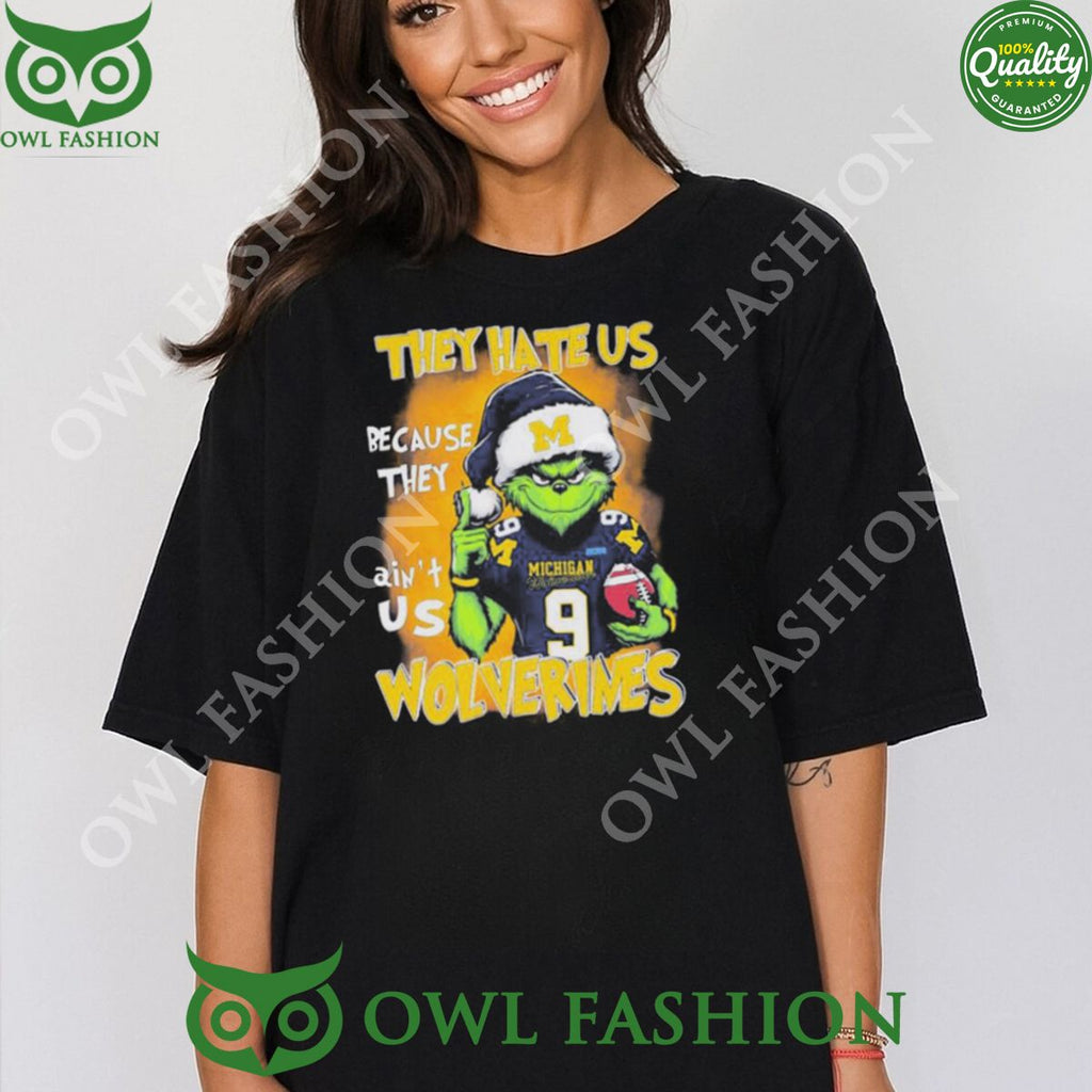 They Hate Us Because Ain’t Us Wolverines Santa Grinch Christmas t Shirt