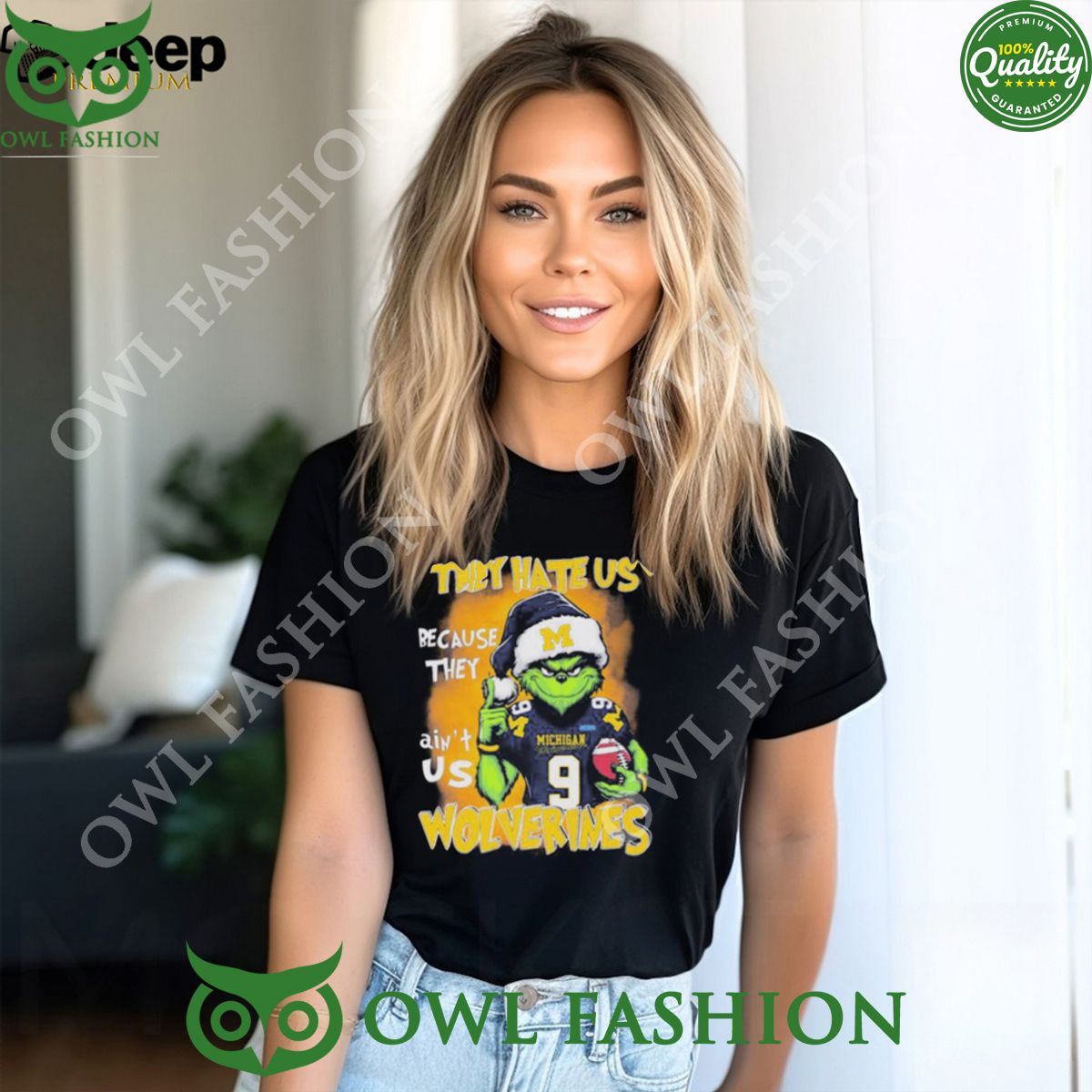 They Hate Us Because Ain’t Us Wolverines Santa Grinch Christmas t Shirt