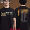 Till Lindemann Meine Welt Tour 2025 Europe Tour Dates T-Shirt