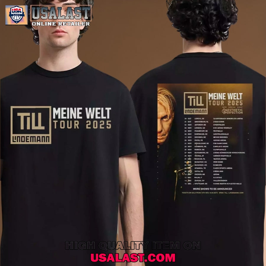 Till Lindemann Meine Welt Tour 2025 Europe Tour Dates T-Shirt