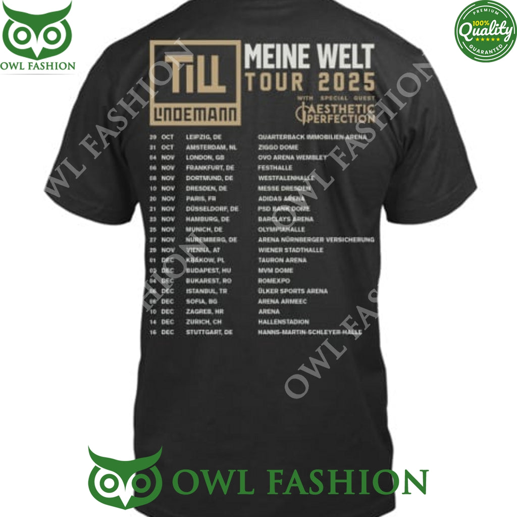 Till Lindemann Meinme Welt Tour 2025 Aesthetic Perfection With special guest t shirt