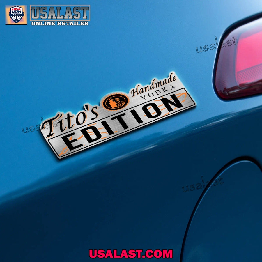 Tito’s Handmade Vodka Edition Custom 3D Car Badge Sticker