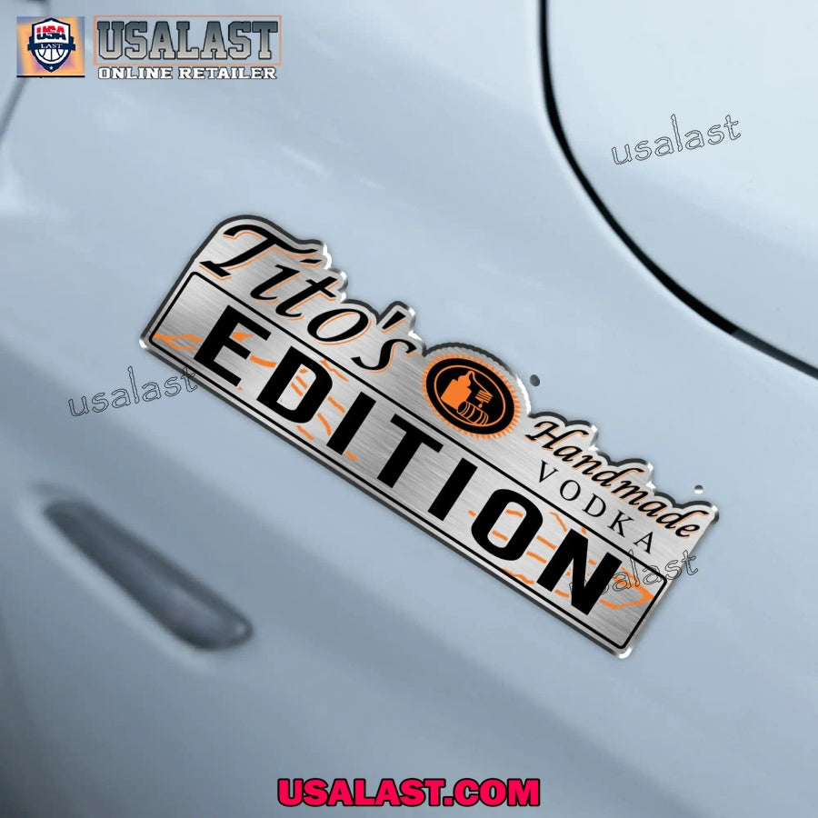 Tito’s Handmade Vodka Edition Custom 3D Car Badge Sticker